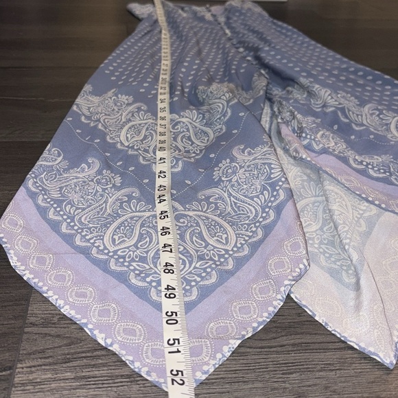 Intermix 100% Silk Isla Scarf Midi Dress Size 2 Blue/Lilac - Picture 13 of 16